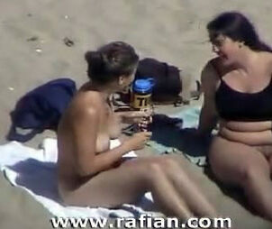 Oral lovemaking on naked beach from hidden cam camera