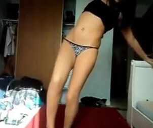 Maiden web cam model in swimsuit dance intimate flow