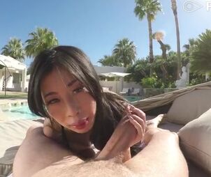 Immense bosoms chinese Jade in pool Point of view boink vid