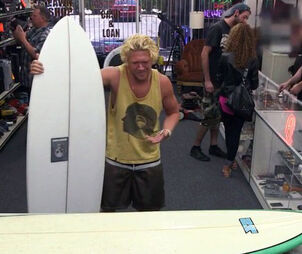 Hetero surfer dude anal invasion boinked to get cash